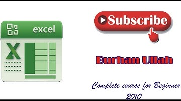 Ms Excel 2010 24th Class for easy learning in Pashto