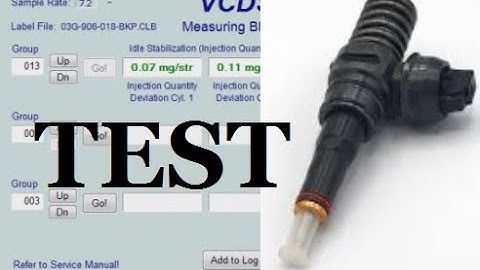 Verificare valori injectoare VW/AUDI cu VCDS/How to check fuel injectors with VCDS - VW / AUDI