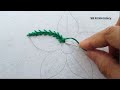 Hand Embroidery Beautiful Flower Design Super Elegant Fusion Stitch Easy Needle Sewing Tutorial