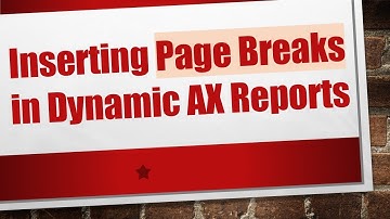 Inserting Page Breaks in Dynamic AX Reports