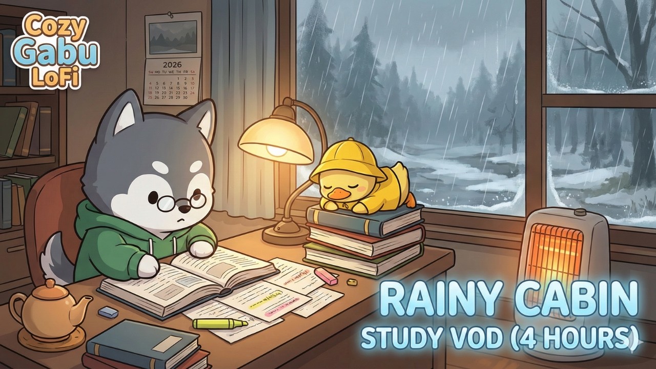 Rainy Cabin Study Session 🌧️ Deep Focus & Coding [2 Hours LoFi Hip Hop]