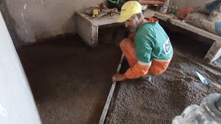 How to prepare the floor with cement and sand to easily lay ceramic tiles