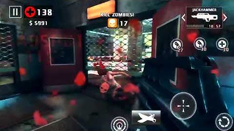 Dead trigger 2 jackhammer & spas level 58 gameplay iOS on hard.