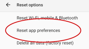 What is Reset app preferences se kya hota hai