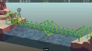 Poly Bridge | Solution to "Help The Truck" community map