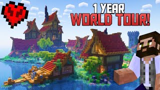 WORLD TOUR! 1 year \/ 3000 days in Hardcore Minecraft