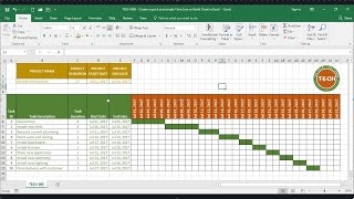 TECH005  Create a quick and simple Time Line (Gantt Chart) in Excel