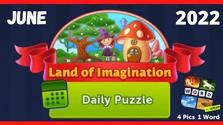 4 Pics 1 Word - Land of Imagination - JUNE 2022 -All Answers Daily Puzzle + Bonus Puzzle screenshot 1