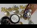 How to apply Rhinestone Nail art/using adhesive solid gel/Filipino version