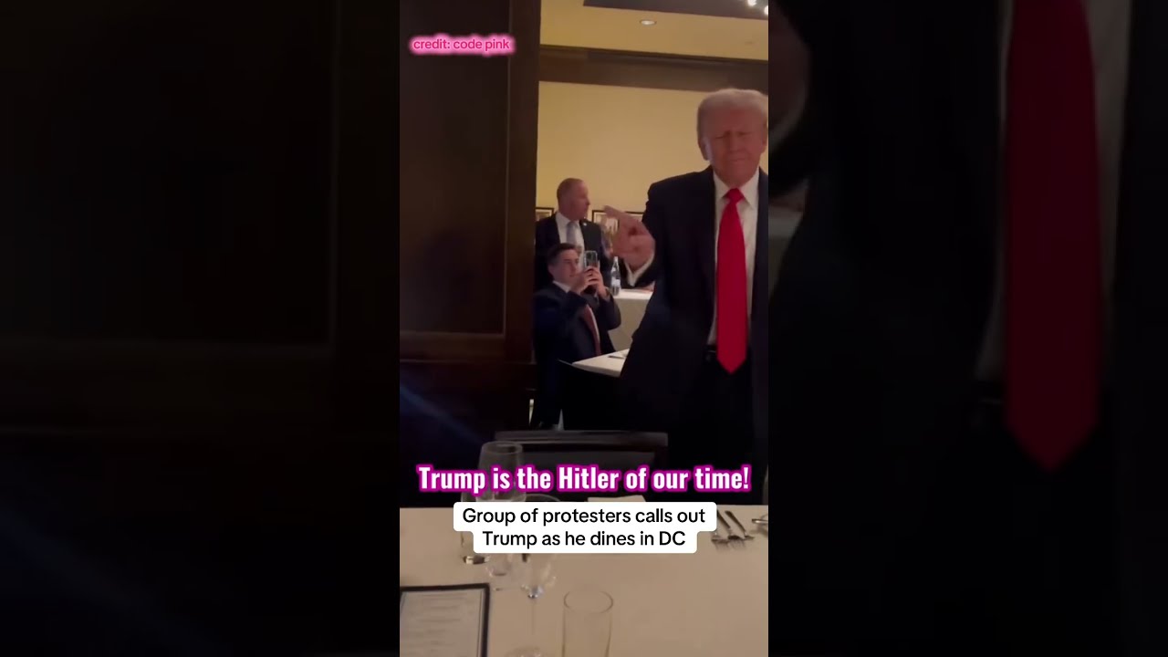 Protesters Call Out Trump While Dining In DC Dc