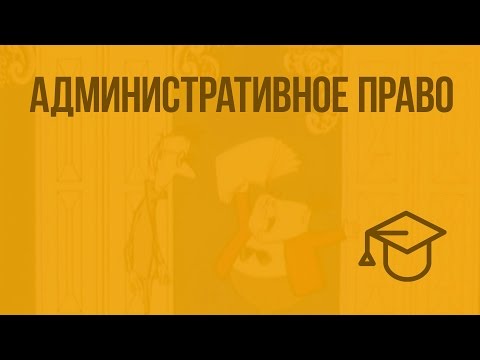 Административное право. Видеоурок по обществознанию 9 класс