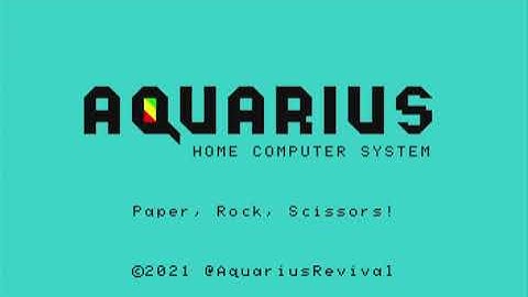 Paper! Rock! Scissors! for Mattel Aquarius.