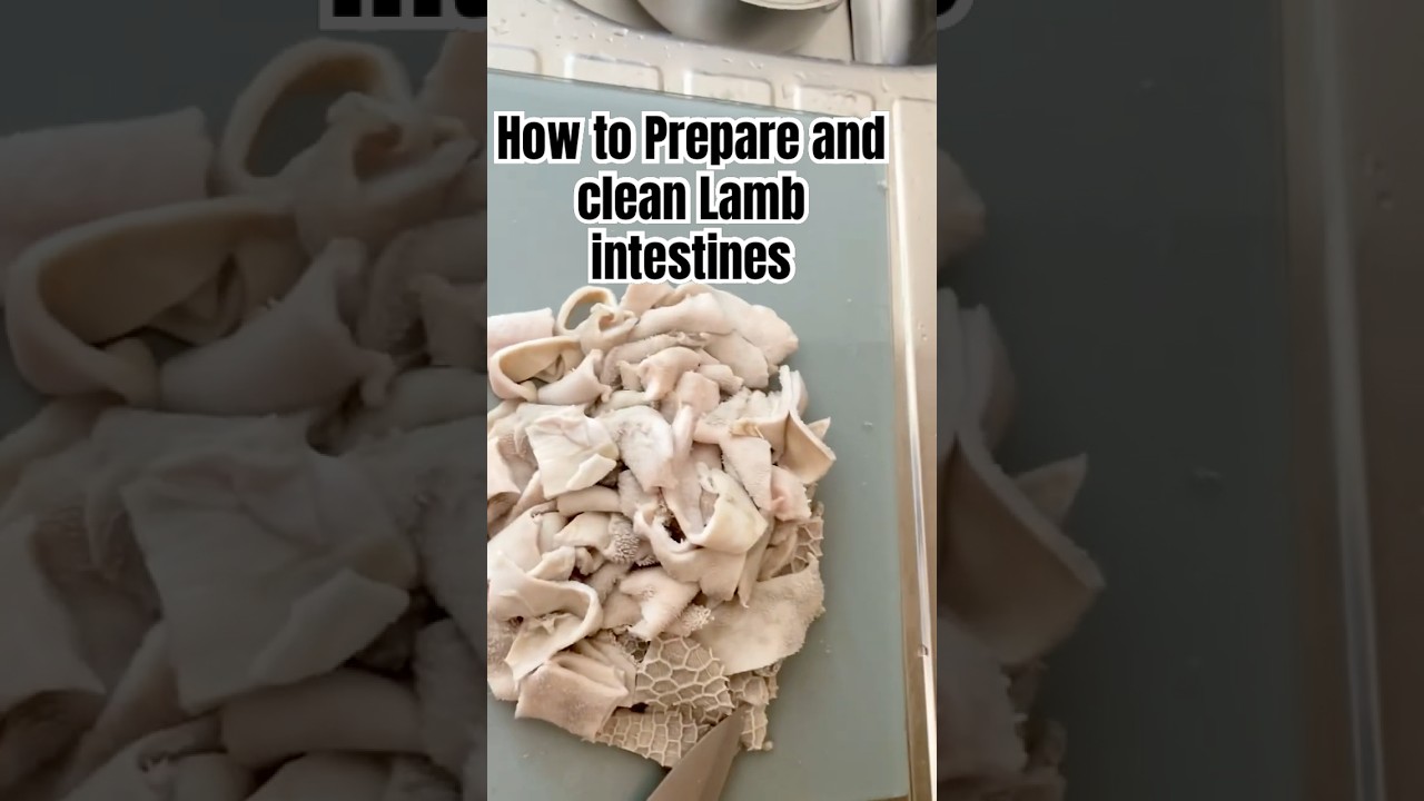 How to prepare&slice Lamb intestine stew or Kumonia 