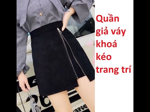 May quần giả váy | khóa kéo trang trí | B61 | - Phương Đàowww