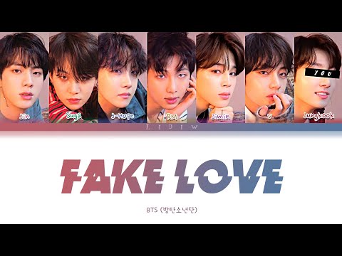 BTS || Fake Love but you are Jungkook (Color Coded Lyrics Karaoke)