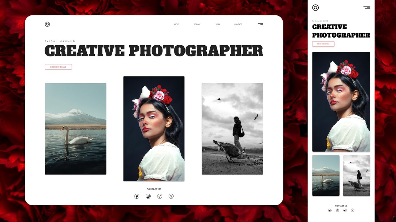 Create A Photography Website Using HTML and CSS Only - Easy Tutorial ...