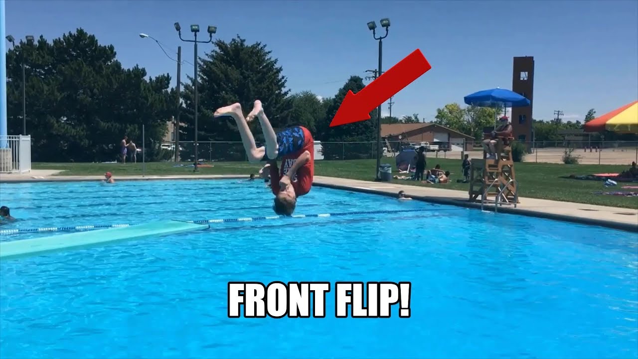 Crazy Front Flip Into Pool Crazy Loe