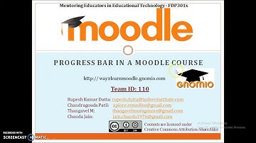 Progress Bar in a MOODLE course  [GNOMIO] - FDP301x FDP Design Activity