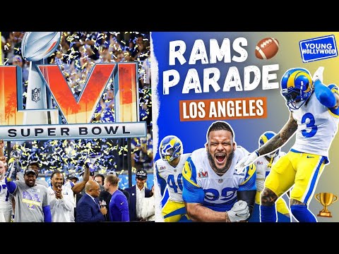 Hitting The Griddy with Fans at LA Rams Super Bowl Parade!