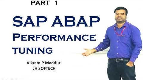 SAP ABAP Performance Tuning Part 1