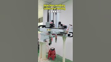 Robot testing for injection molding machines #factory #injection #automation #loading #internation