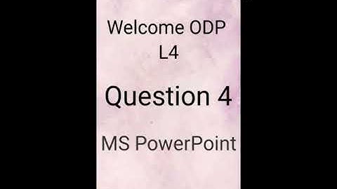 NC(V) ODP Level 4 - Quick Tips #4 MS Powerpoint