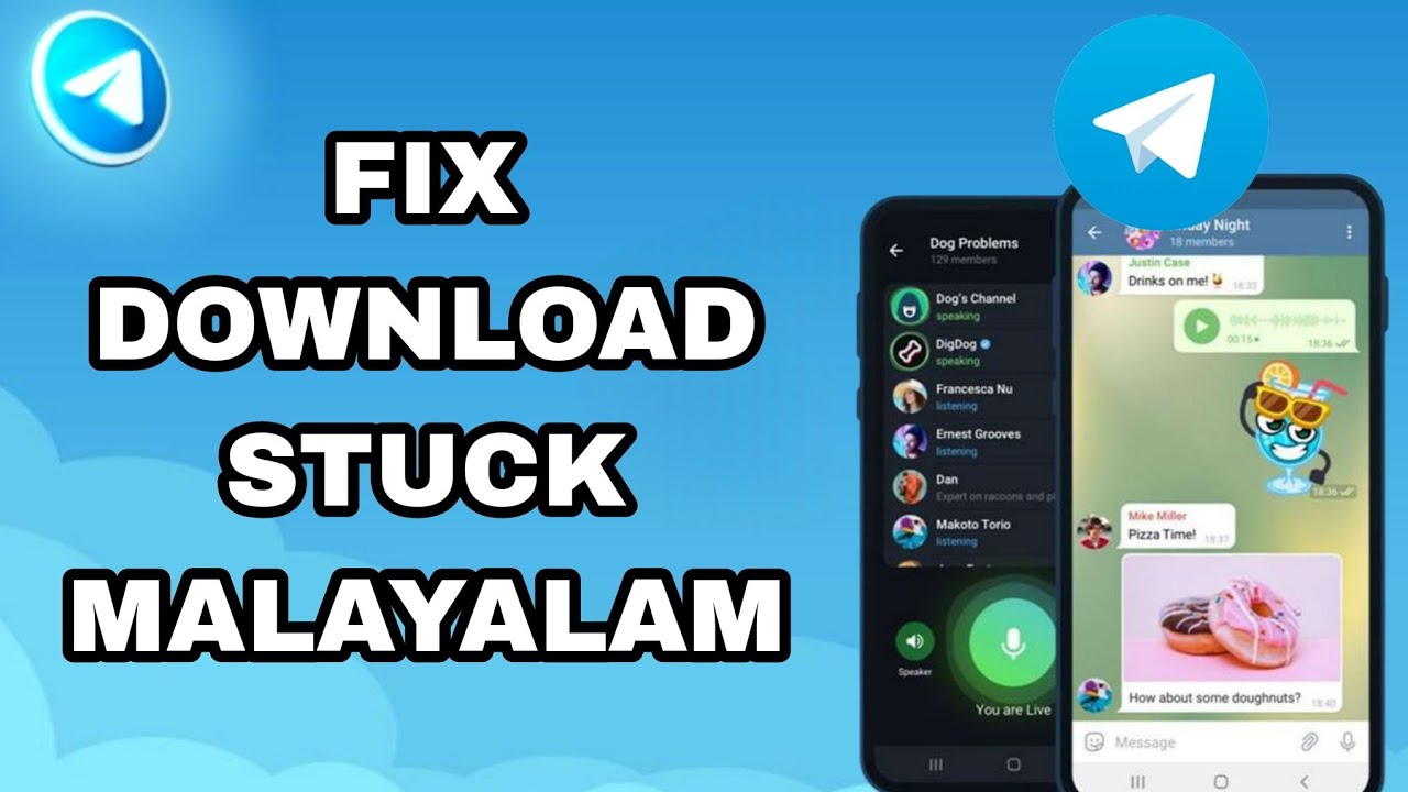 How To Fix Download Stuck Malayalam On Telegram App YouTube