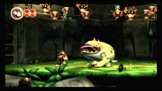 Cgr Gameplay - Donkey Kong Country Returns Wii Level 1 Boss Mugly