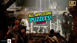 EASY GUIDE: Applecore walkthrough - ALL water wheel puzzles | God of War Ragnarok Guide screenshot 1