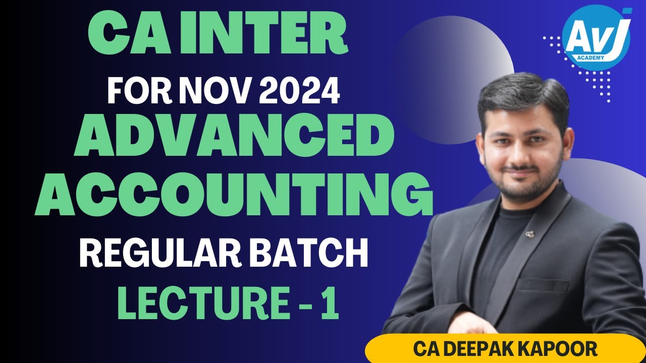Adv Accounting Lecture 1 Regular Batch (12 Feb) - YouTube