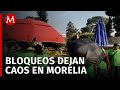 Bloquean vialidades de Morelia, Michoacán; piden destituir al  titular de la Comisión Forestal