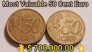 The Most  Valuable! 50 Euro Cent 2003 ULTRA Rare Error Worth Big Money Don't Spend This