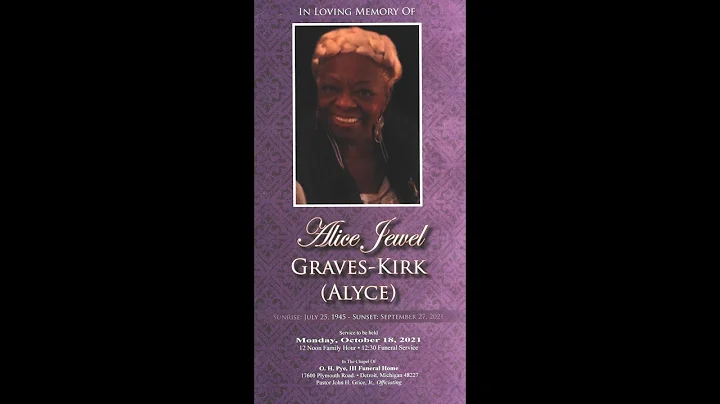 Homegoing Services For Alyce Graves-Kirk