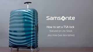 Samsonite Lite-Shock - How to set the TSA Lock code