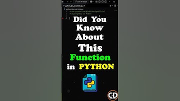 Did You Know About This Function In Python? #python #coding #programming