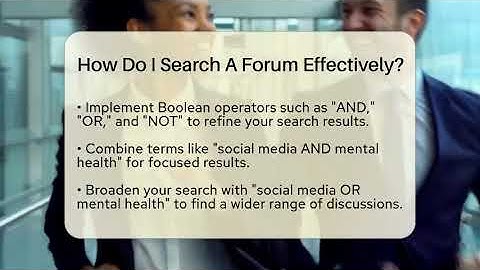 How Do I Search A Forum Effectively? - Everyday-Networking