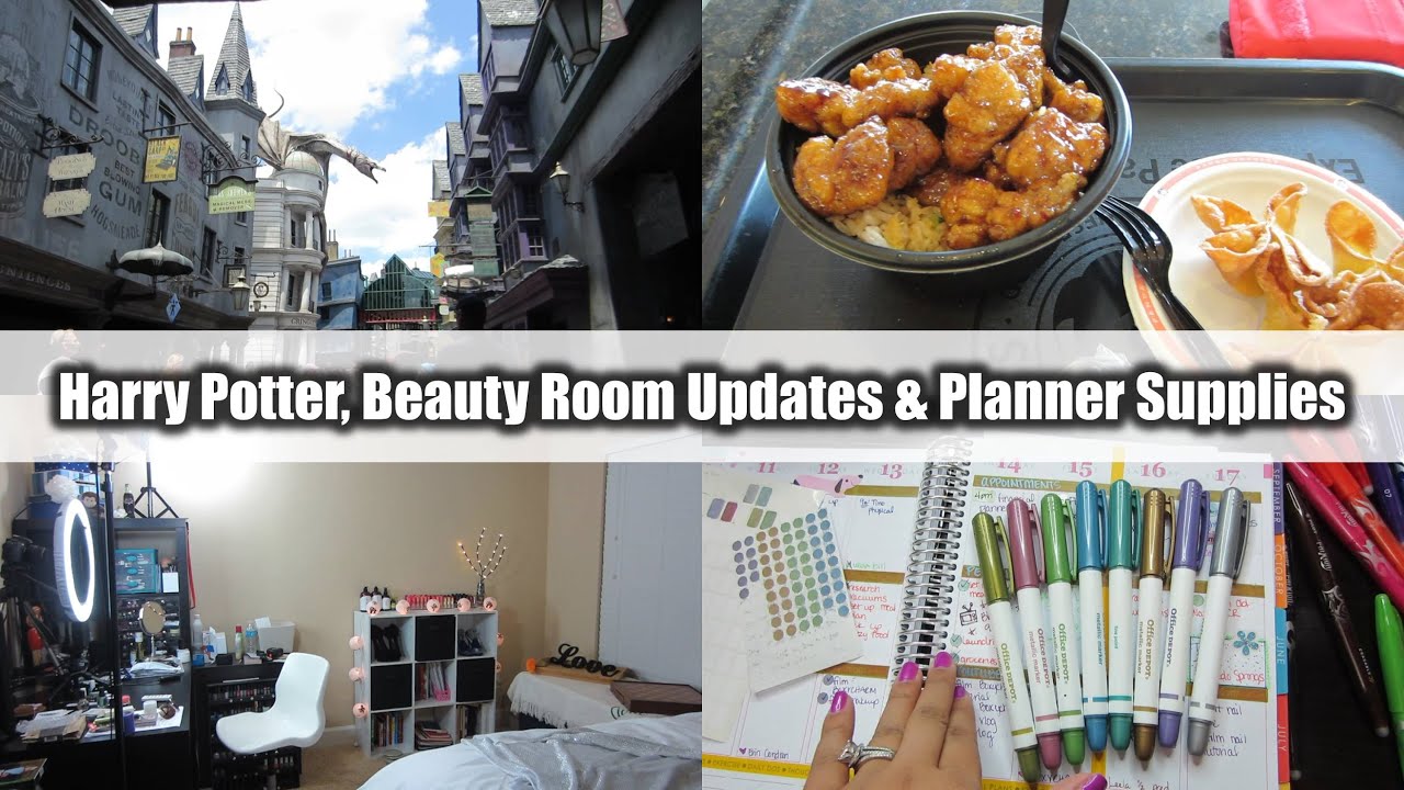 Harry Potter, Beauty Room Updates & Planner Supplies | VLOG makeup artist choice