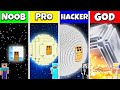 MOON PLANET HOUSE BASE BUILD CHALLENGE - Minecraft Battle NOOB vs PRO vs HACKER vs GOD / Animation