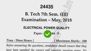 2018 Mdu BTech EE 7th Sem Electric Power Quality Question Paper