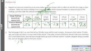 This video models how to interpret and order rational numbers drawn
from real world situations.