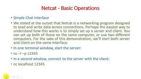 Unit - 1 - Lecture 7 Networks Vulnerability Scanning Tool - Netcat and  Socat