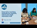 Innovative teaching methods for teachers, school and adult education staff April 2024