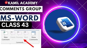 How to use Comments Group in MS WORD || In Pashto Language (Class 43)