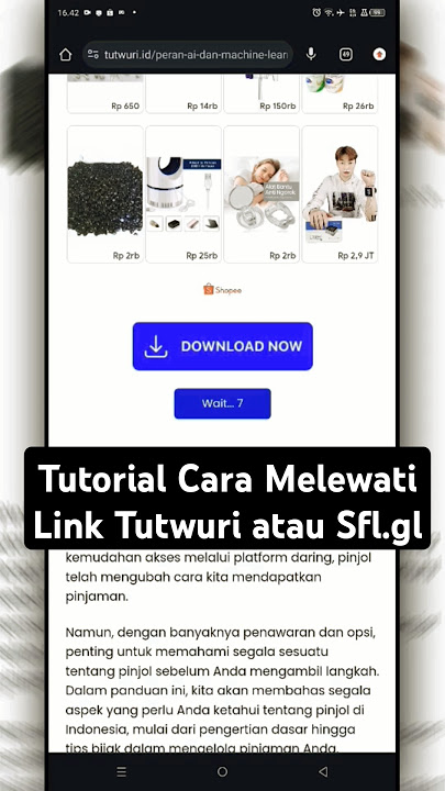 Tutorial Cara Melewati Link Tutwuri atau Sfl.gl Mudah