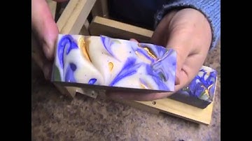 Making & Cutting Lavender Lilac Soap