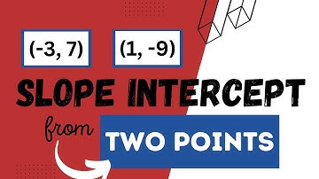Slope intercept form given two points