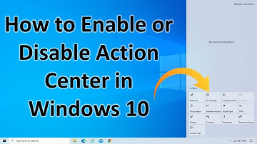 How to Enable or Disable Action Center on Windows 10 in Hindi