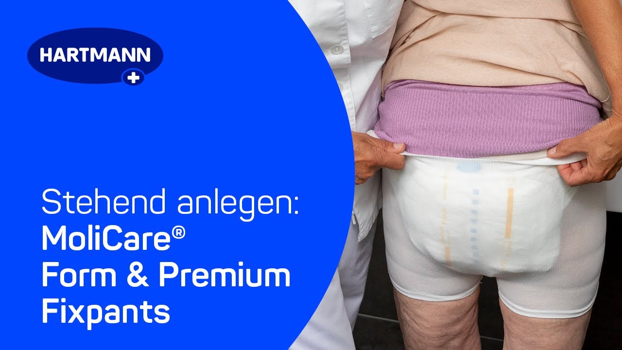 Inkontinenzvorlage im Stehen anlegen: MoliCare® Form & MoliCare® Premium Fixpants