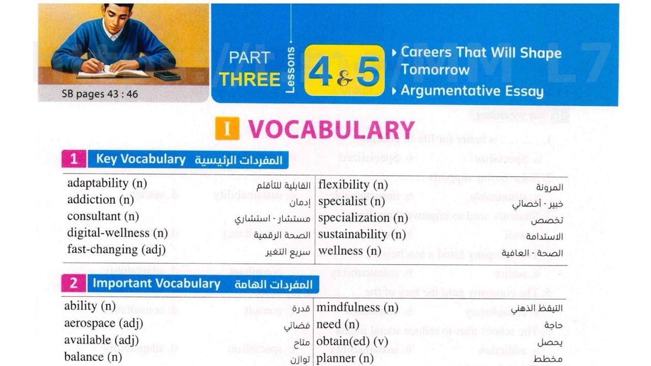 نطق كلمات الدرس 4 & 5 الوحدة 9 كتاب المعاصر اولي ثانوي ترم ثاني
