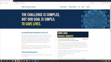 COVID-19 Healthcare Coalition Website Demo